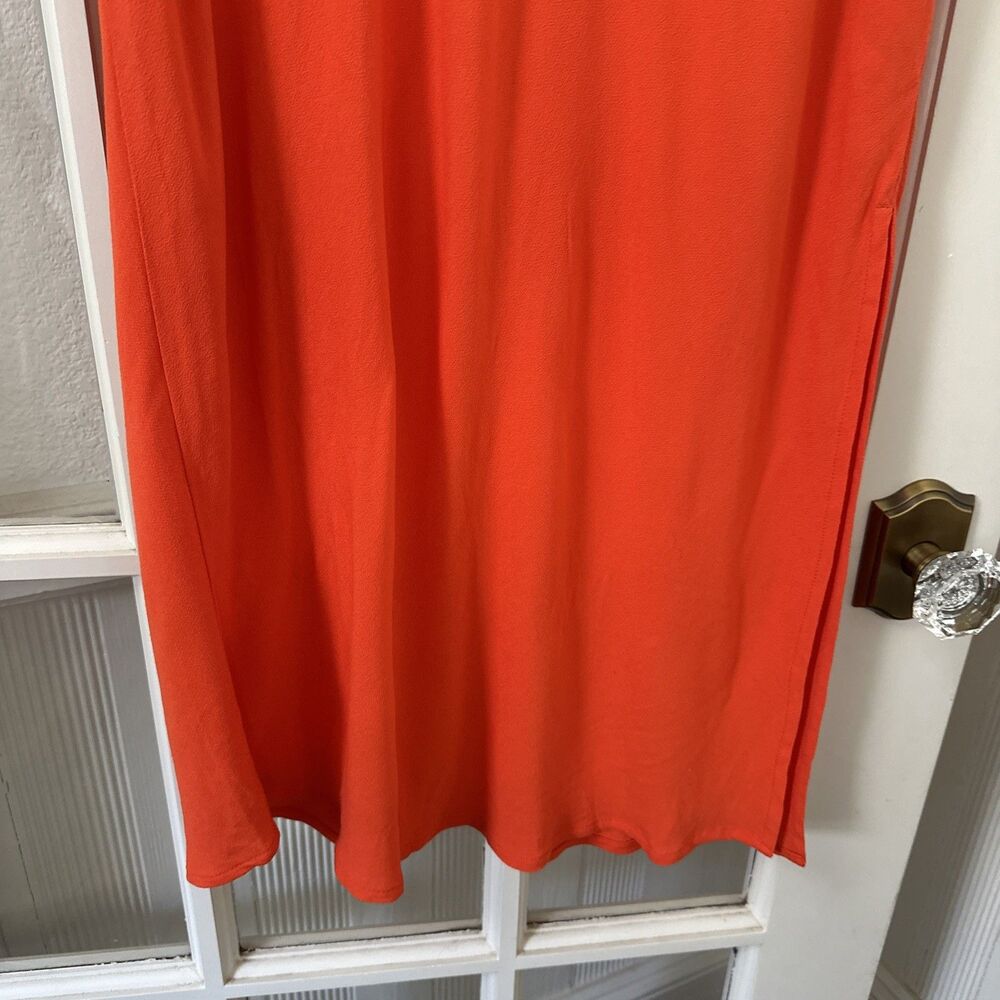 NWT Bright Orange Midi Slip Skirt Old Navy Women's Large - Picture 4 of 11